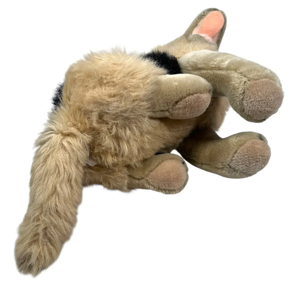 FAO Schwarz Large German Shepherd Plush Dog Stuffed Animal Mouth Open 18.5